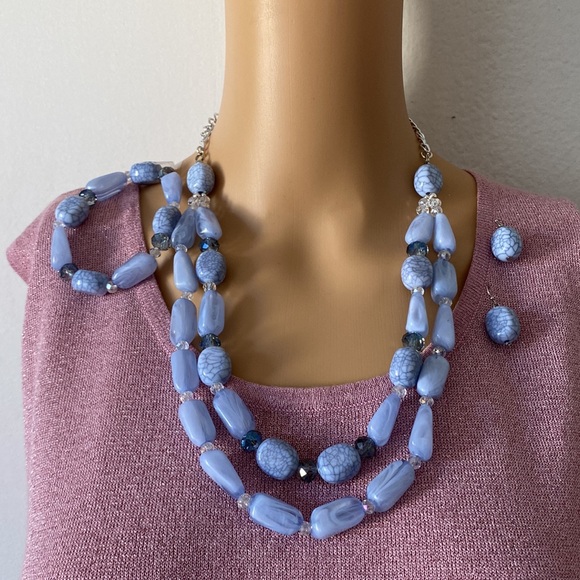 Handmade-Only Fantasy. Set of 3 necklaces - Picture 2 of 4